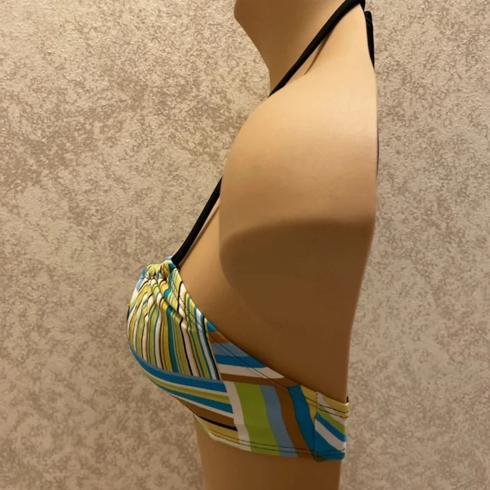 a.n.a Multicolor Striped Bikini Top